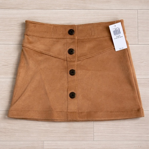 Old Navy Other - Old Navy Baby Toddler Girl Brown/ Tan Button-Up Skirt - 18-24mo - NWT